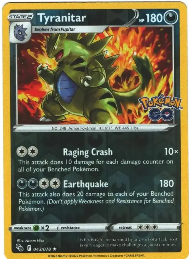 Tyranitar [Reverse Holo] - Pokemon Go #43