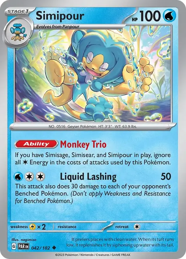 Simipour - Pokemon Paradox Rift #42