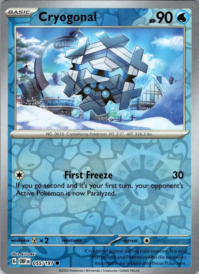 Cryogonal [Reverse Holo] - Pokemon Obsidian Flames #55