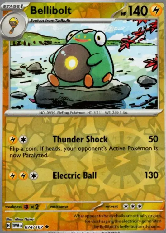 Bellibolt [Reverse Holo] - Pokemon Twilight Masquerade #74
