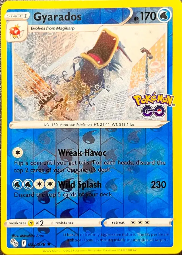 Gyarados [Reverse Holo] - Pokemon Go #22