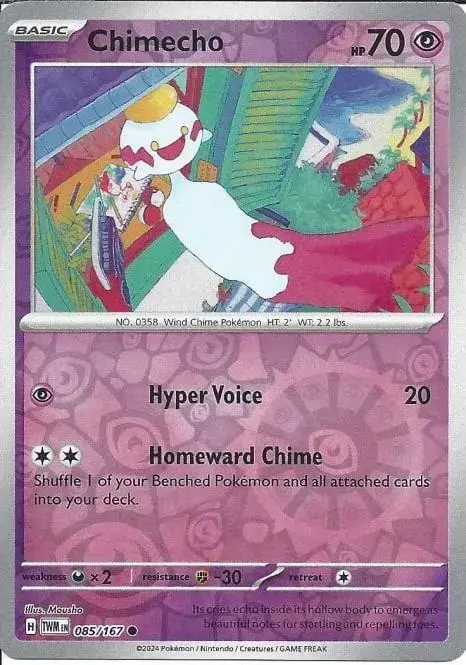 Chimecho [Reverse Holo] - Pokemon Twilight Masquerade #85