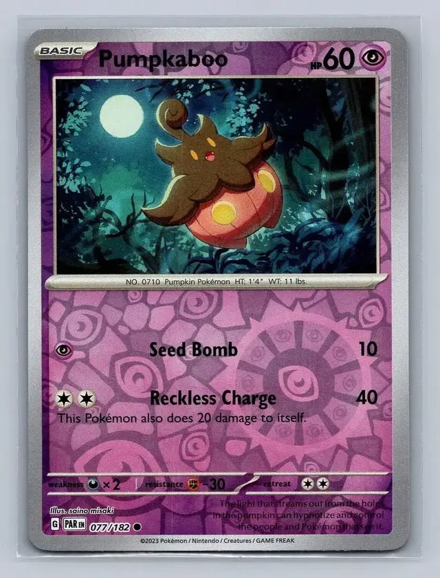 Pumpkaboo [Reverse Holo] - Pokemon Paradox Rift #77