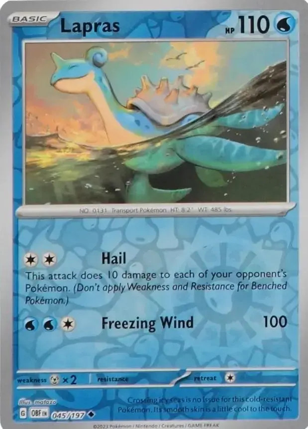 Lapras [Reverse Holo] - Pokemon Obsidian Flames #45