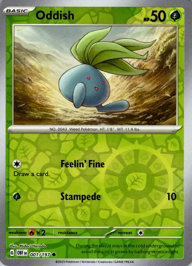 Oddish [Reverse Holo] - Pokemon Obsidian Flames #1