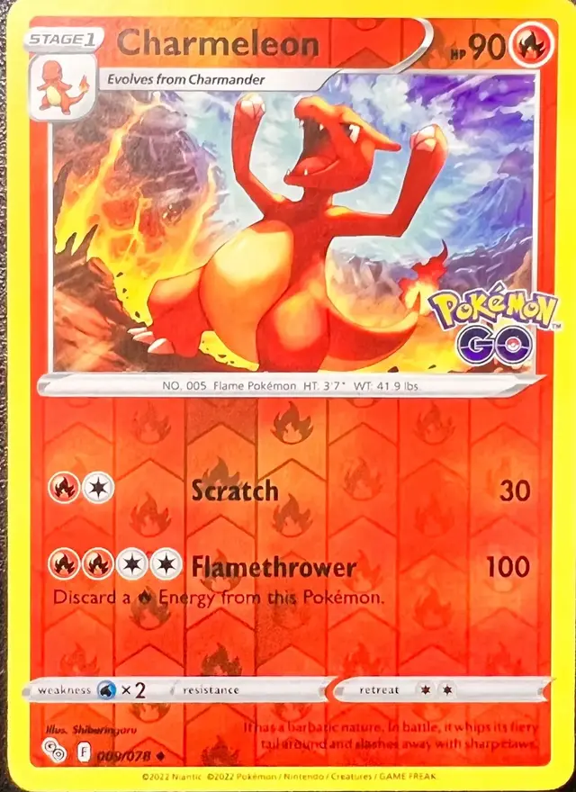 Charmeleon [Reverse Holo] - Pokemon Go #9