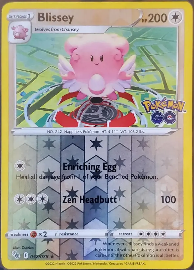 Blissey [Reverse Holo] - Pokemon Go #52