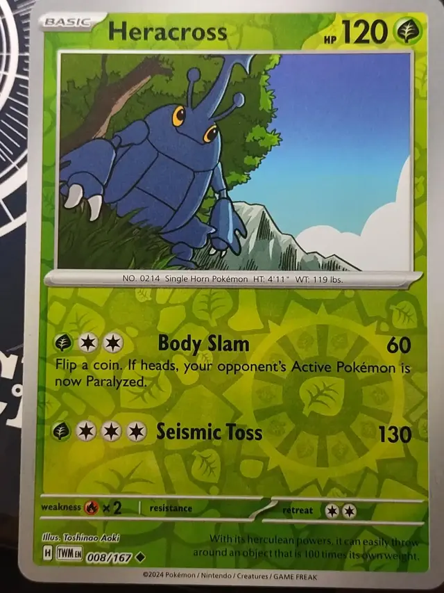 Heracross [Reverse Holo] - Pokemon Twilight Masquerade #8