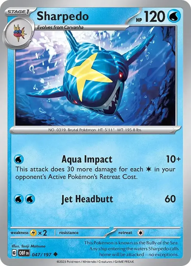 Sharpedo - Pokemon Obsidian Flames #47