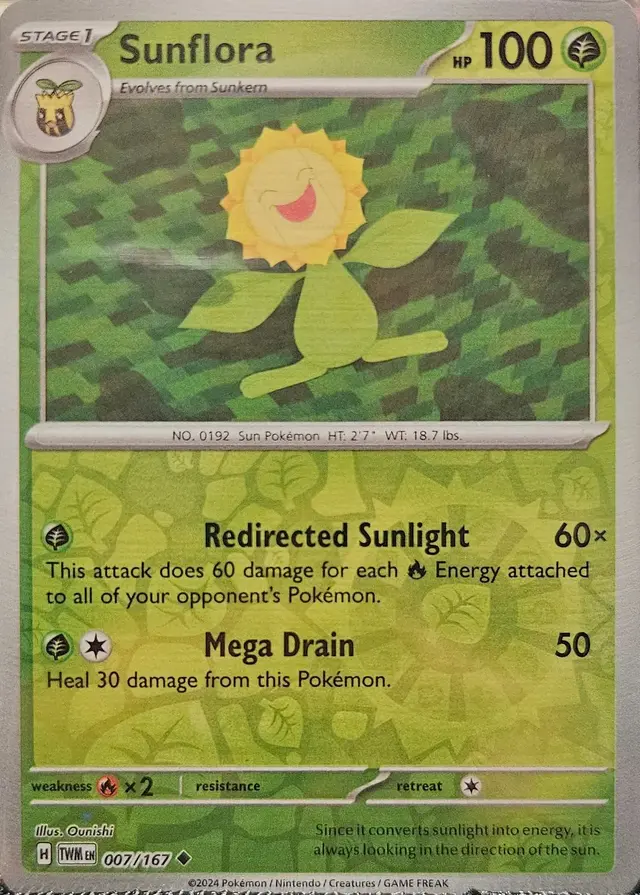 Sunflora [Reverse Holo] - Pokemon Twilight Masquerade #7