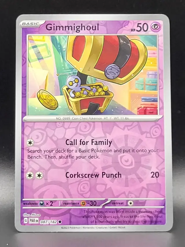 Gimmighoul [Reverse Holo] - Pokemon Paradox Rift #87