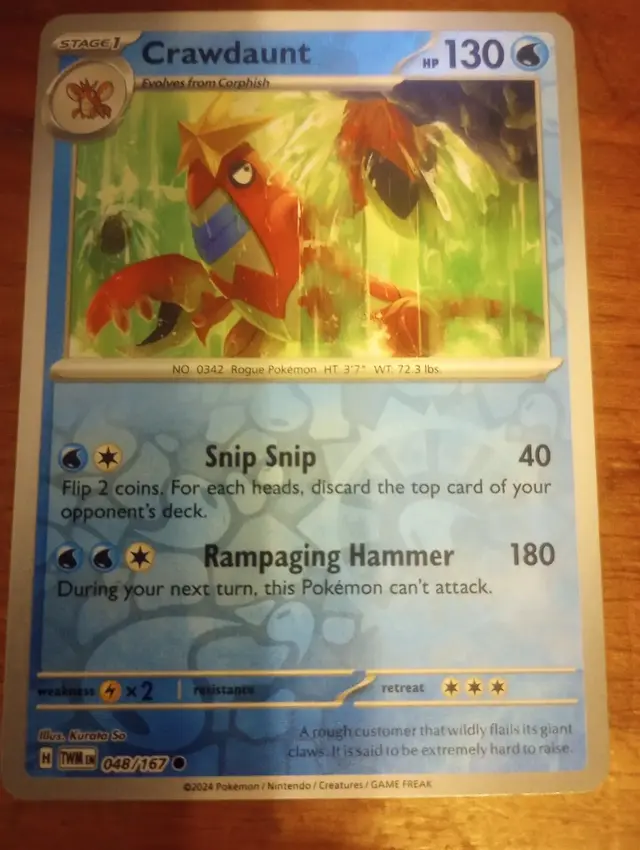 Crawdaunt [Reverse Holo] - Pokemon Twilight Masquerade #48
