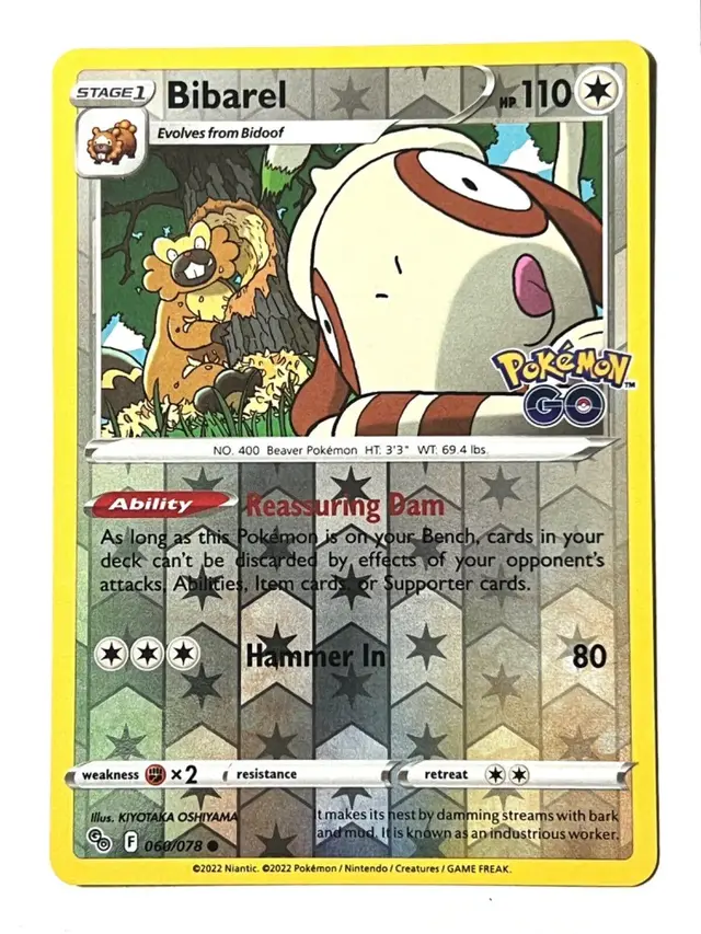Bibarel [Reverse Holo] - Pokemon Go #60