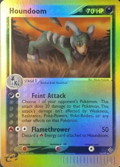 Houndoom [Reverse Holo] - Pokemon Dragon #34