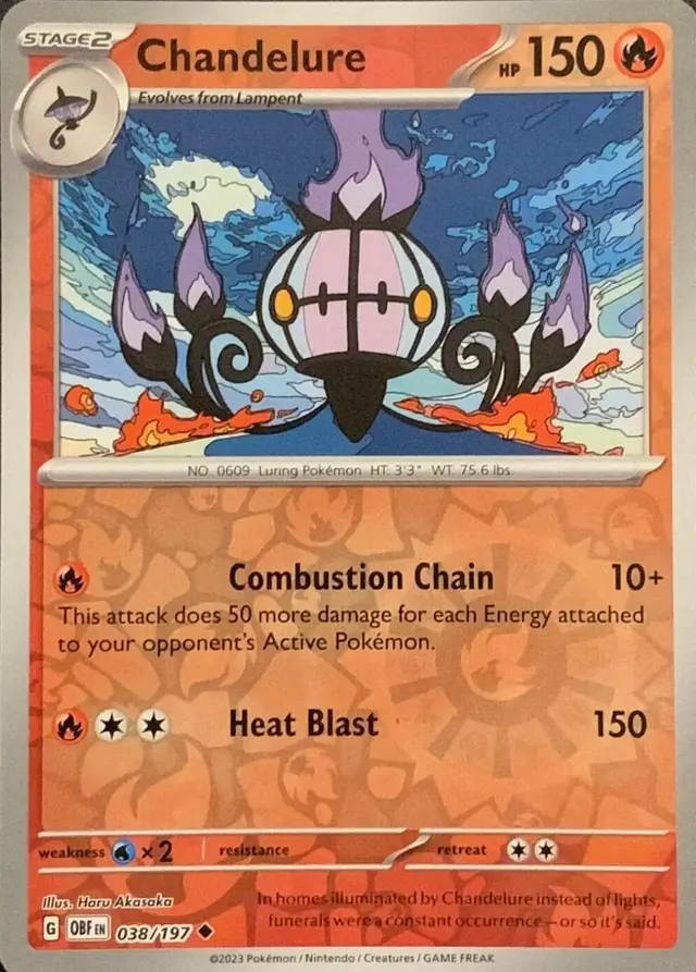 Chandelure [Reverse Holo] - Pokemon Obsidian Flames #38