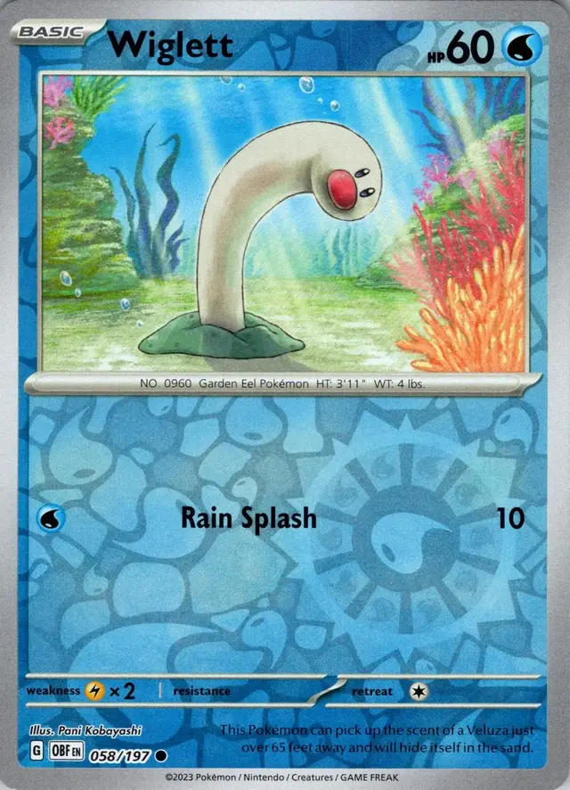 Wiglett [Reverse Holo] - Pokemon Obsidian Flames #58