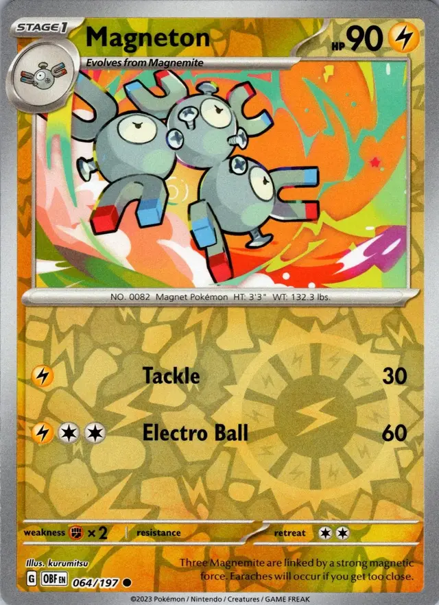 Magneton [Reverse Holo] - Pokemon Obsidian Flames #64