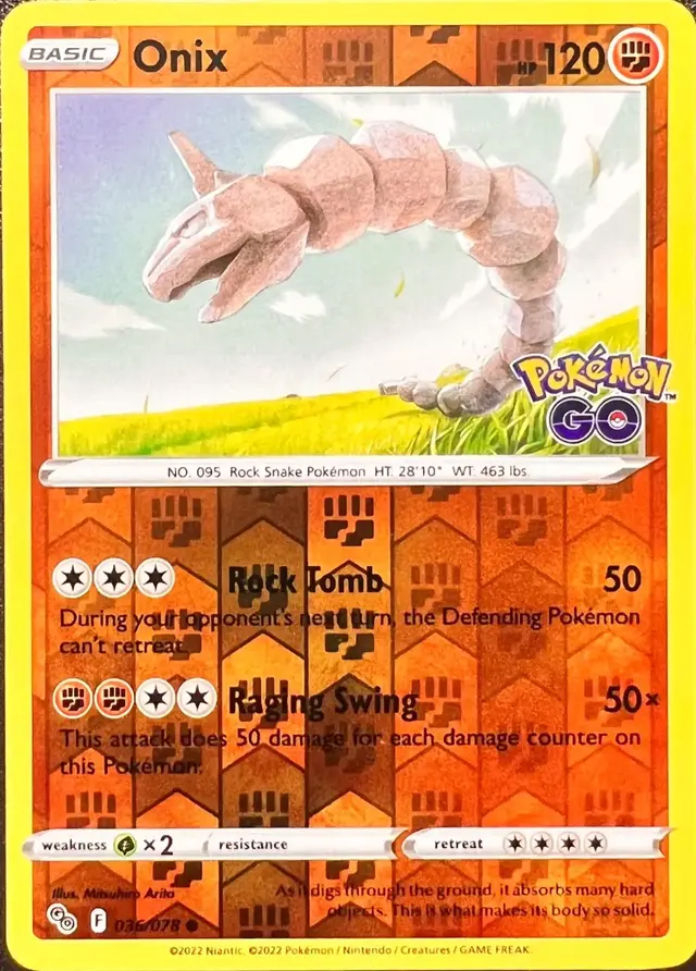 Onix [Reverse Holo] - Pokemon Go #36