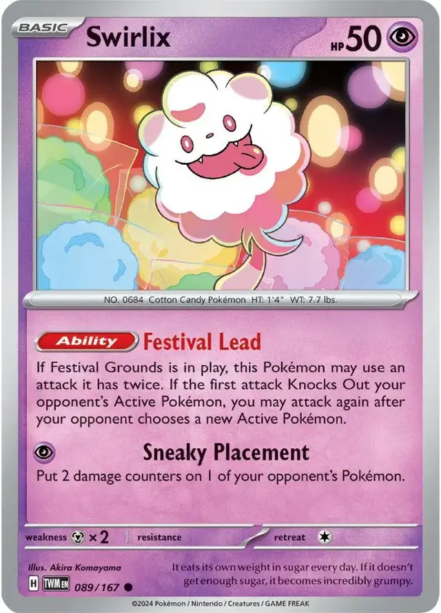 Swirlix - Pokemon Twilight Masquerade #89