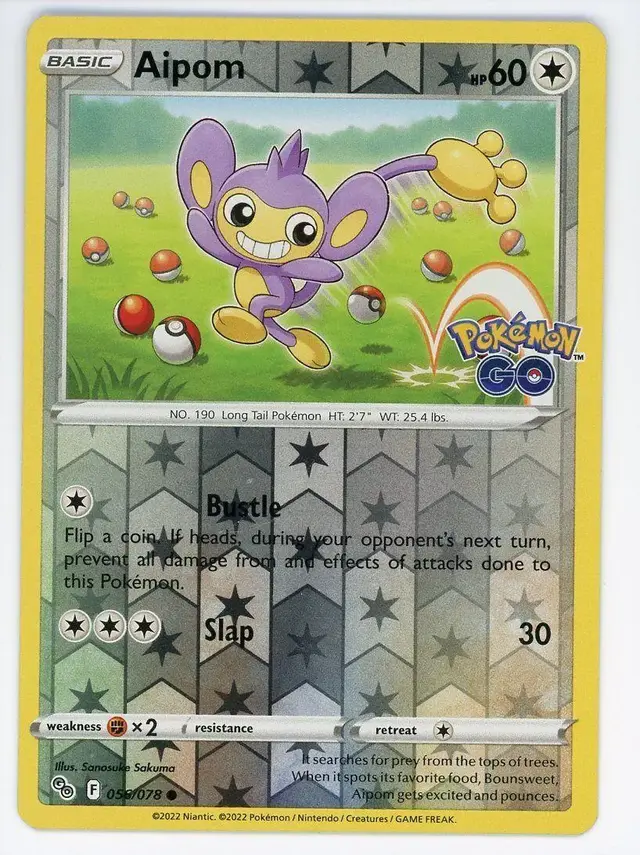 Aipom [Reverse Holo] - Pokemon Go #56