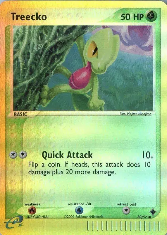 Treecko [Reverse Holo] - Pokemon Dragon #80