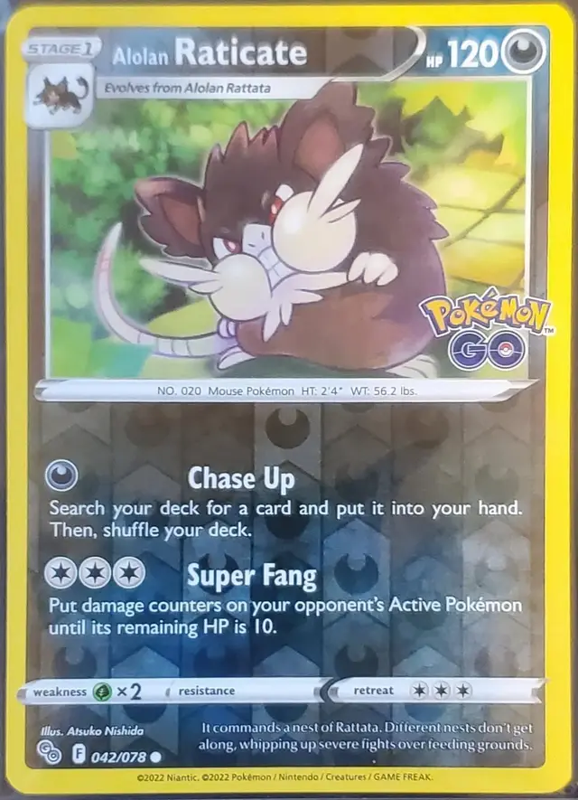 Alolan Raticate [Reverse Holo] - Pokemon Go #42