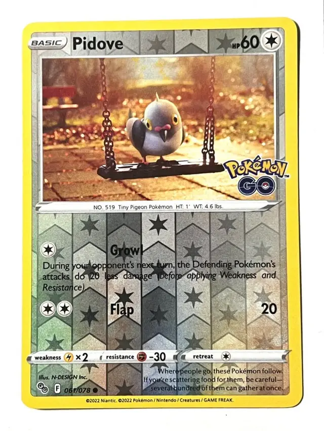 Pidove [Reverse Holo] - Pokemon Go #61