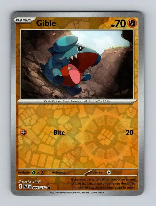 Gible [Reverse Holo] - Pokemon Paradox Rift #94