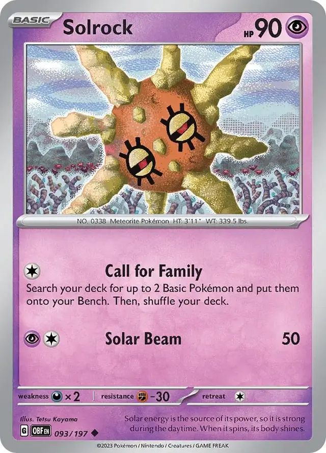 Solrock - Pokemon Obsidian Flames #93