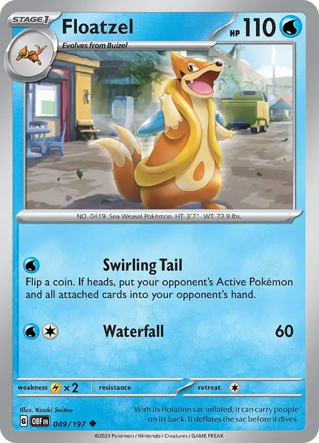 Floatzel - Pokemon Obsidian Flames #49