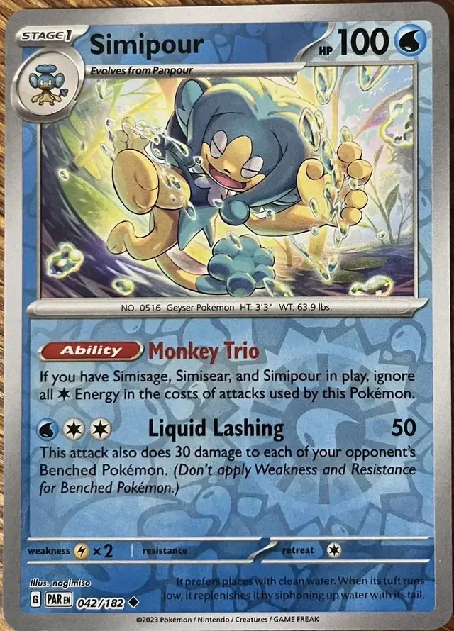 Simipour [Reverse Holo] - Pokemon Paradox Rift #42