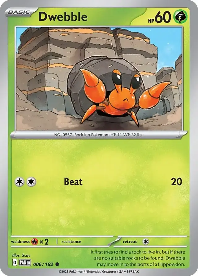 Dwebble - Pokemon Paradox Rift #6