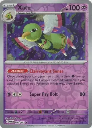 Xatu [Reverse Holo] - Pokemon Paradox Rift #72