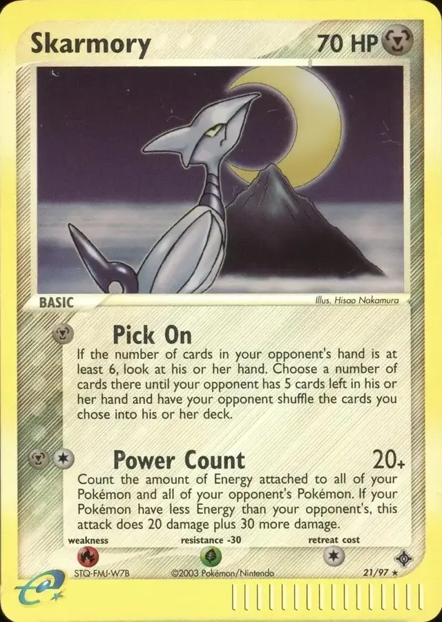 Skarmory [Reverse Holo] - Pokemon Dragon #21