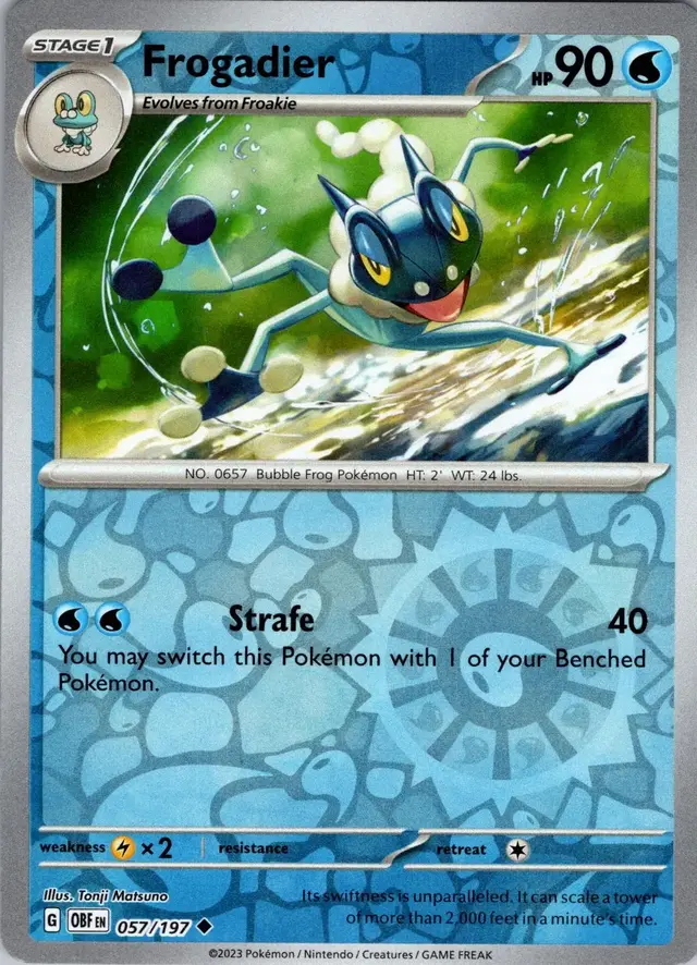 Frogadier [Reverse Holo] - Pokemon Obsidian Flames #57