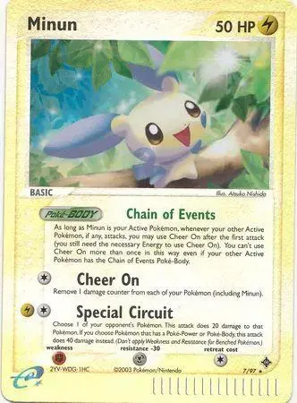 Minun [Reverse Holo] - Pokemon Dragon #7