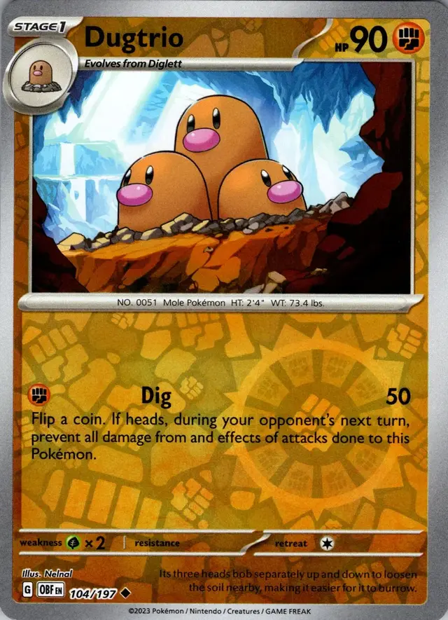 Dugtrio [Reverse Holo]