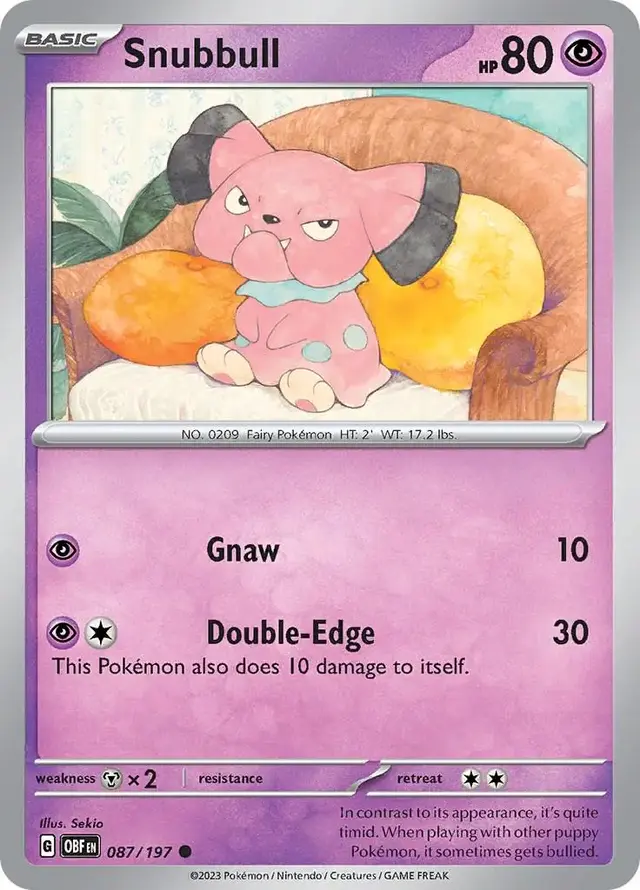 Snubbull - Pokemon Obsidian Flames #87