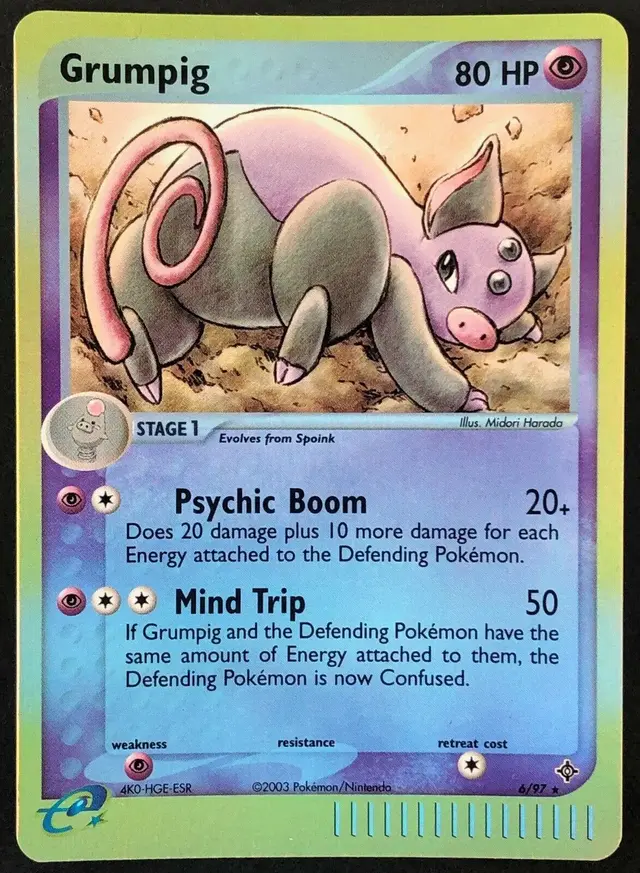 Grumpig [Reverse Holo] - Pokemon Dragon #6