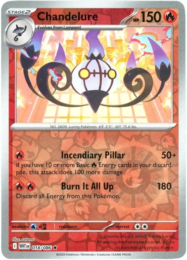 Chandelure [Reverse] - Pokemon White Flare #18