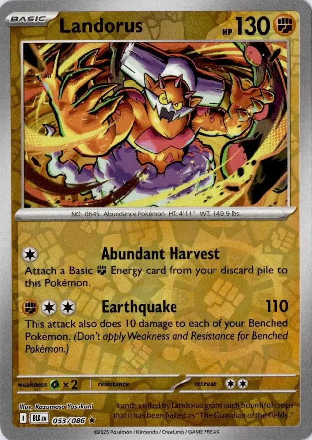Landorus [Reverse] - Pokemon Black Bolt #53