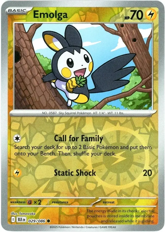 Emolga [Reverse] - Pokemon Black Bolt #29