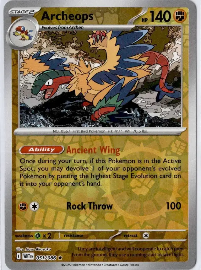 Archeops [Reverse] - Pokemon White Flare #51