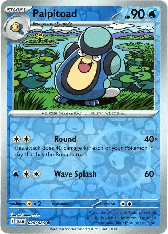 Palpitoad [Reverse] - Pokemon Black Bolt #20