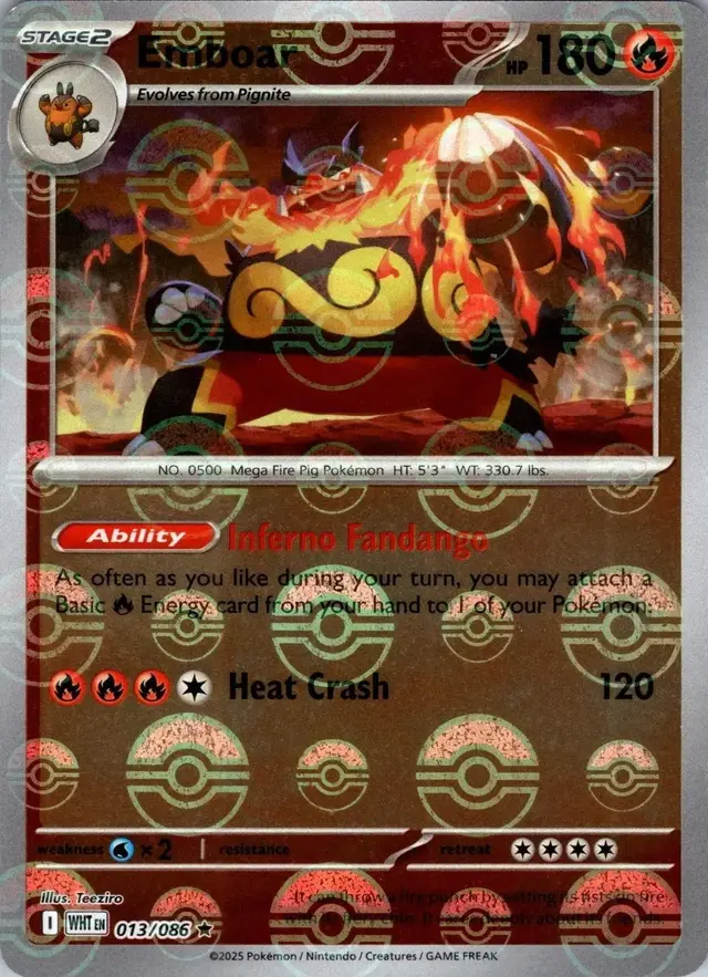 Emboar [Poke Ball] - Pokemon White Flare #13