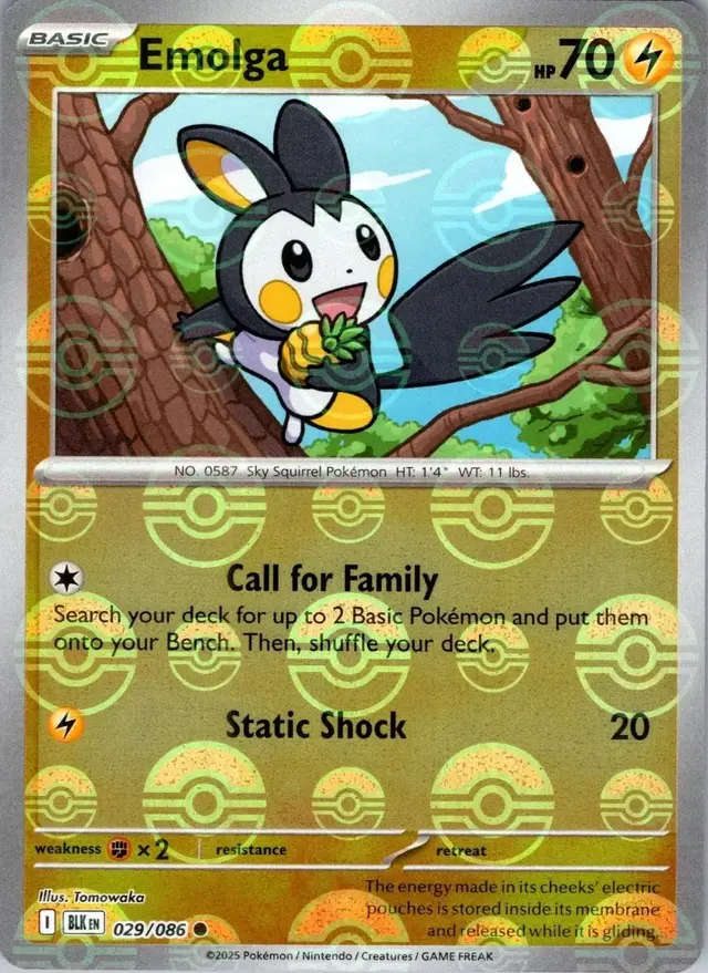 Emolga [Poke Ball] - Pokemon Black Bolt #29