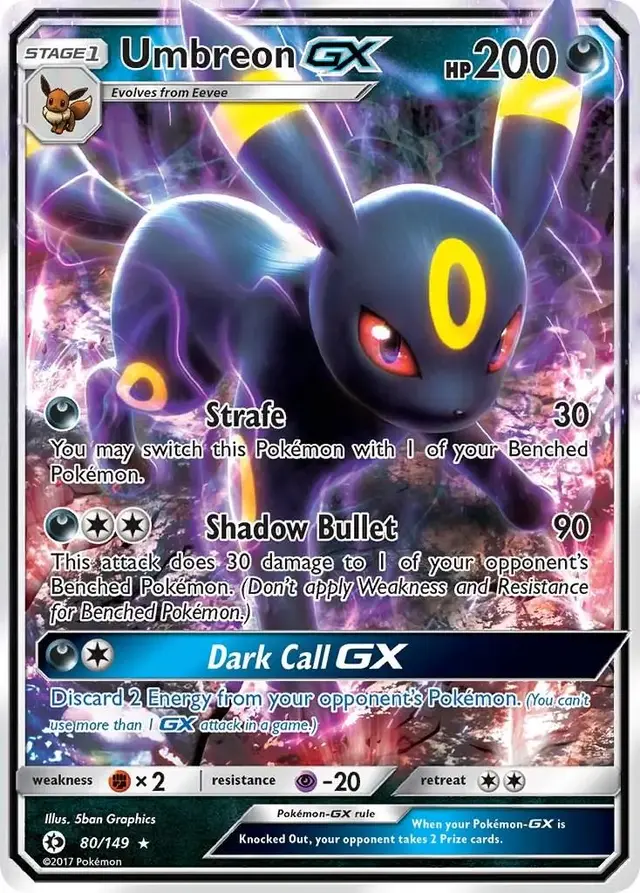 Umbreon GX - Pokemon Sun & Moon #80