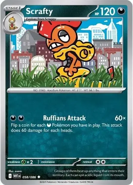 Scrafty - Pokemon White Flare #58