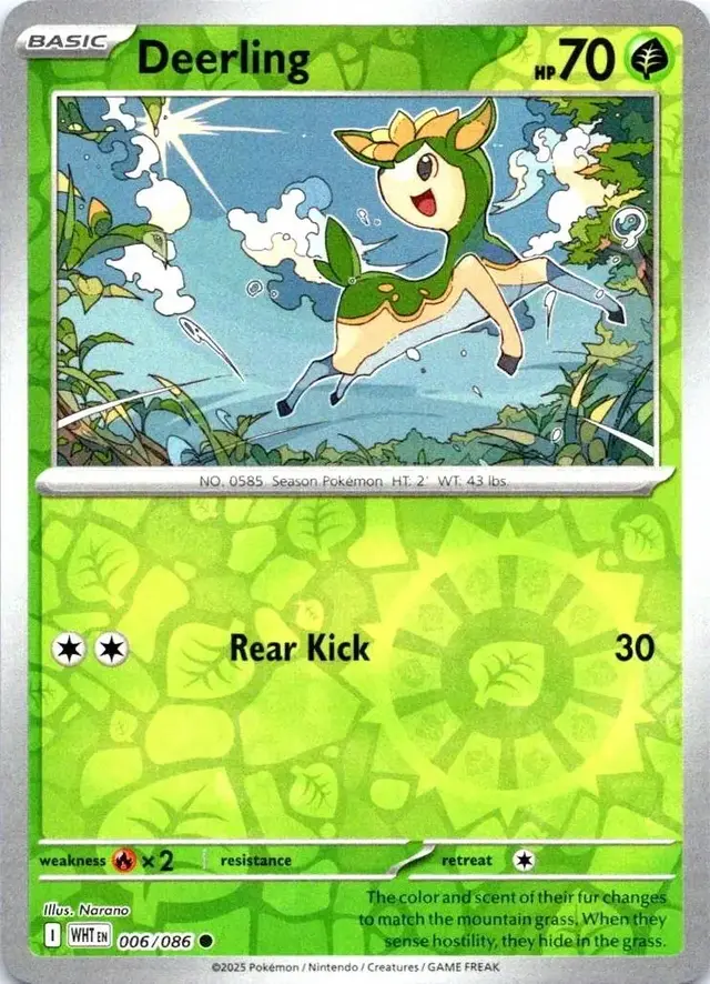 Deerling [Reverse] - Pokemon White Flare #6