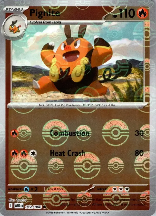 Pignite [Poke Ball] - Pokemon White Flare #12
